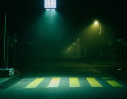 Zebrastreifen Düster Nacht