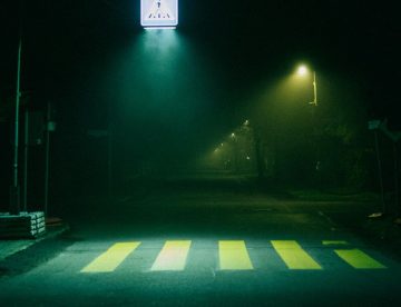 Zebrastreifen Düster Nacht
