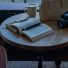 Kaffee Buch Tasche Kamera Ausblick Taxi